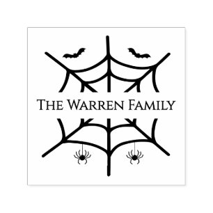 Carimbo Auto Entintado Spiderweb Spiders Nome da Família