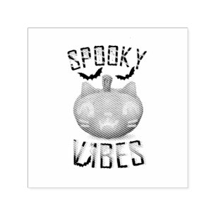 Carimbo Auto Entintado Spookes Vibes Pumpkin Bat Spider Halloween