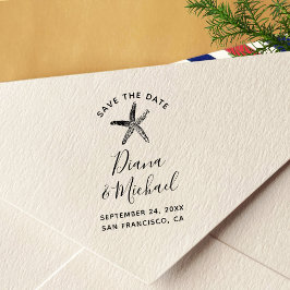 Carimbo Auto Entintado Starfish Náutico SALVAR DATA Caligrafia