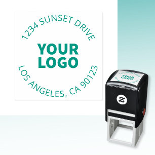 Carimbo Auto Entintado Substituição de logotipo simples e texto personali