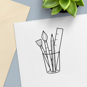 Carimbo Auto Entintado Suprimentos de Artesanato de Arte de Lápis de Pinc