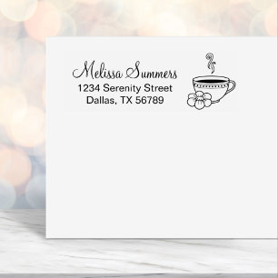 Carimbo Auto Entintado Taça Steaming do Morada de Herbal Tea