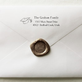 Carimbo Auto Entintado Tampa de Graduado Moderna Endereço de Devolução de