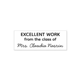 Carimbo Auto Entintado Teacher name personalized excellent work grading