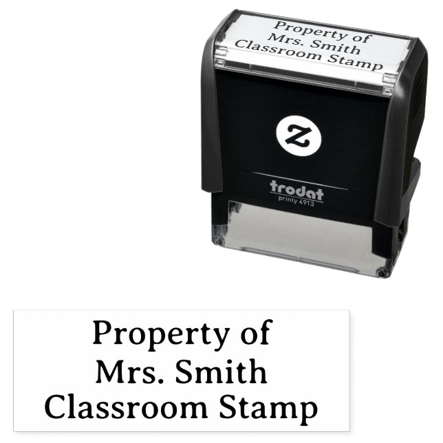 Carimbo Auto Entintado Teacher Property Of Self-Inking Stamp (In Situ)