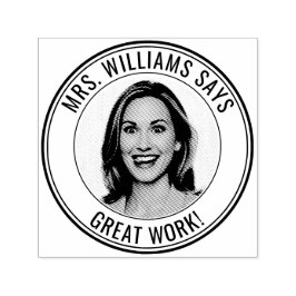 Carimbo Auto Entintado Teacher Student Custom Photo Great Work