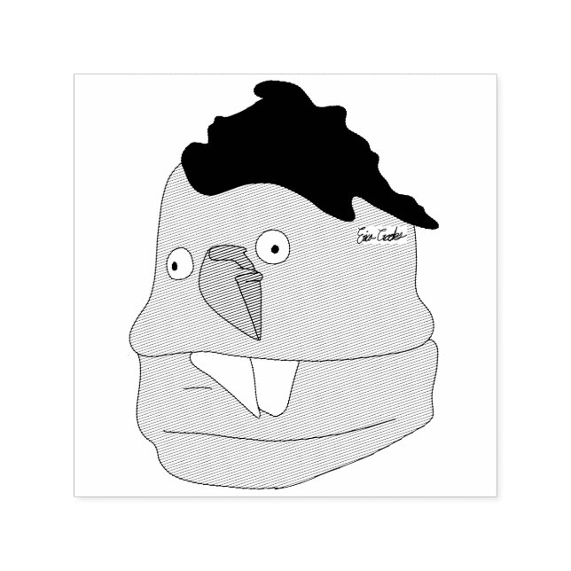 Carimbo Auto Entintado Teardrop nose goofy puppet (Design)