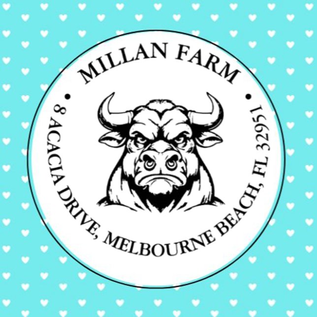 Carimbo Auto Entintado Tema Cute Angus Bull (Add a touch of joy to your crafts with the Cute Cow theme Self-inking Stamp)