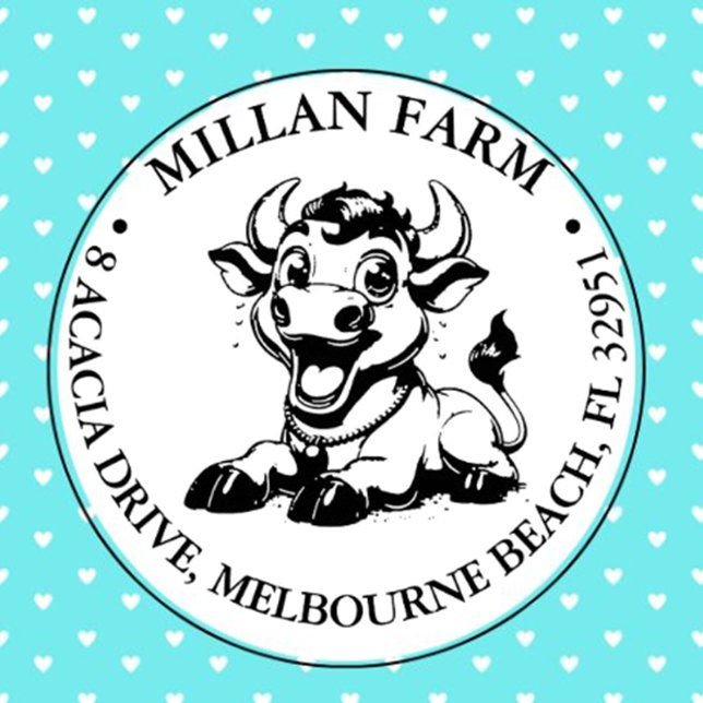 Carimbo Auto Entintado Tema da Vaca-Cura (Add a touch of joy to every project with our Cute Cow theme Self-inking Stamp)