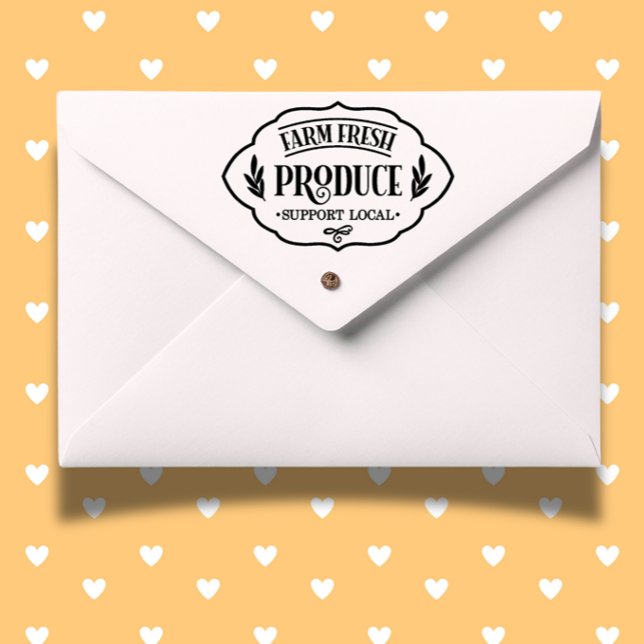 Carimbo Auto Entintado Tema de produto fresco da fazenda ( Make every message meaningful—order yours and spread the love!)