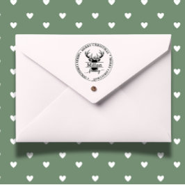 Carimbo Auto Entintado Tema do Monograma Dividido no Natal da Família