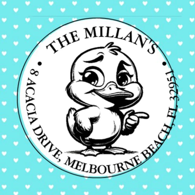 Carimbo Auto Entintado Tema do Pato Feliz e Cheeky (Brighten someone's day with the Excited Happy Duck theme self-inking stamp)