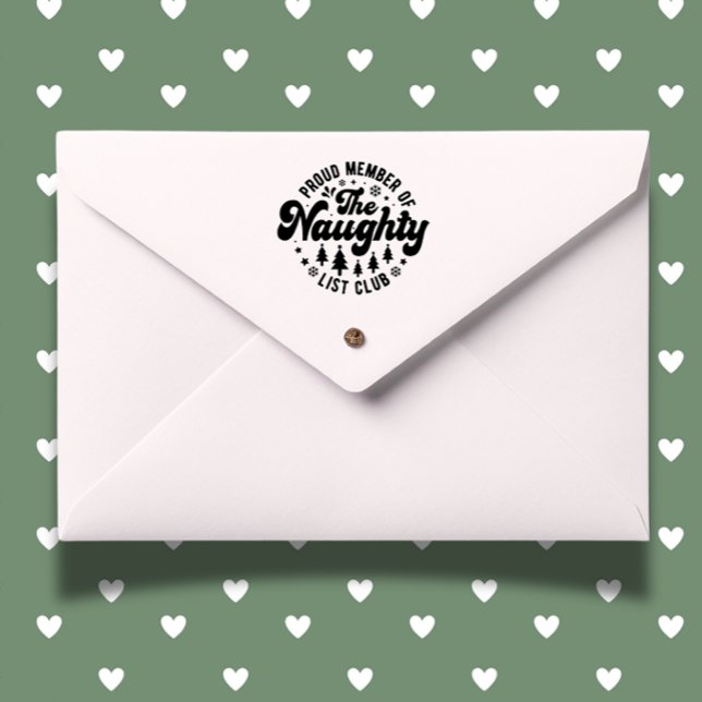 Carimbo Auto Entintado Tema engraçado de Natal travesso (Spread festive cheer and smiles with every stamp!)