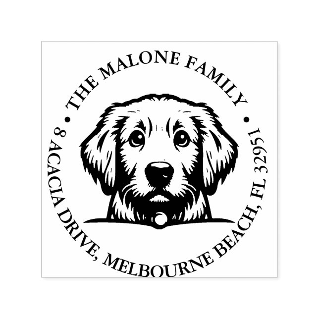 Carimbo Auto Entintado Tema Personalizado de Pequim Terrier Puppy (Design)