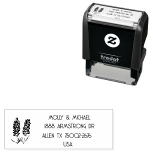 Carimbo Auto Entintado Texas Bluebonnets Floral Wedding Return Address