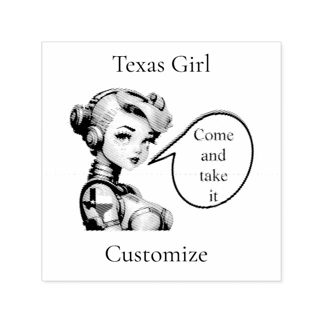 Carimbo Auto Entintado Texas Girl Thunder_Cove (Design)