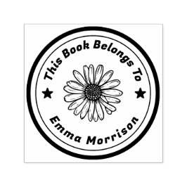 Carimbo Auto Entintado Texto Personalizado Girassol