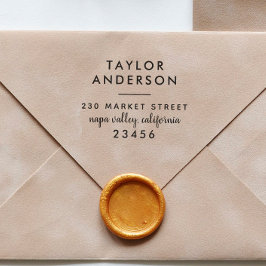 Carimbo Auto Entintado Texto Personalizado Texto Típico Endereço de Retor