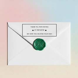 Carimbo Auto Entintado Thank You Guest Stamp for Vacation Rental Hosts