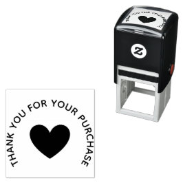 Carimbo Auto Entintado “Thank You” heart Accent Rubber Stamp