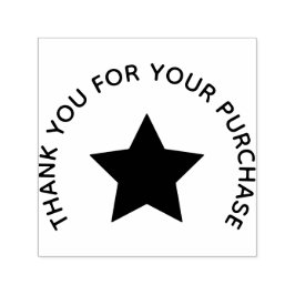Carimbo Auto Entintado “Thank You” Star Accent Rubber Stamp