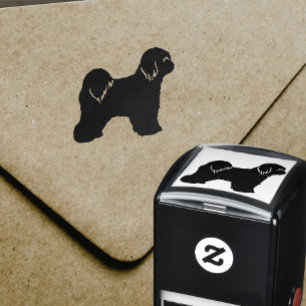 Carimbo Auto Entintado Tibetan Terrier Dog Breed Silhouette