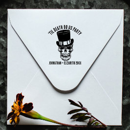 Carimbo Auto Entintado Til Death Do Us Party Custom Groom Gótico Skull