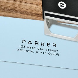 Carimbo Auto Entintado Tipo simples de negrito Endereço de devolução escr