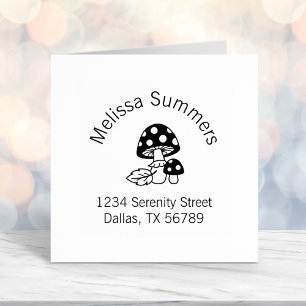 Carimbo Auto Entintado Toadstool Cogumelos Arrasto Endereço