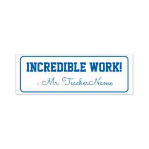 Carimbo Auto Entintado "TRABALHO INCRÍVEL!" Material didático
