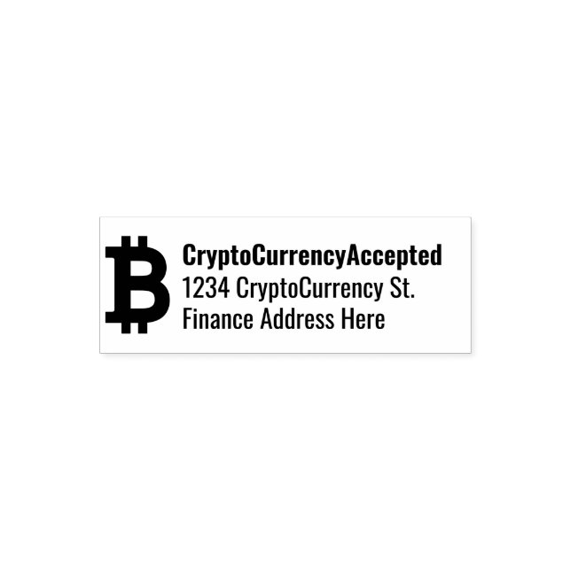 Carimbo Auto Entintado Trader de criptomoeda Bitcoin (Design)