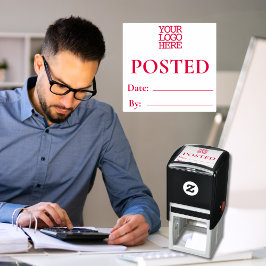 Carimbo Auto Entintado Transação de Contabilidade Contabilística Postada