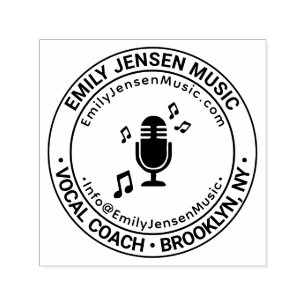 Carimbo Auto Entintado Treinador Vocal Nome da Empresa de Voz Localização