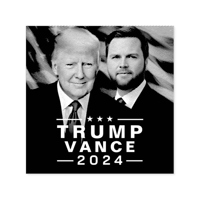 Carimbo Auto Entintado Trump Vance 2024 Campanha política (Design)