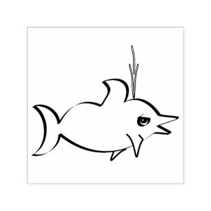 Carimbo Auto Entintado Um golfinho fofo