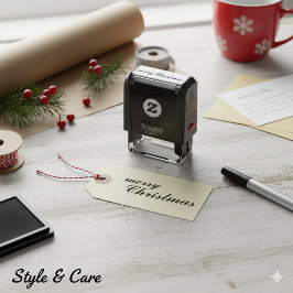 Carimbo Auto Entintado Unique Stylish Merry Christmas Script