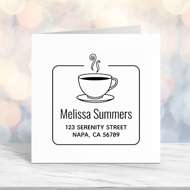 Carimbo Auto Entintado Ventilação da Taça de Café (Criador carregado)