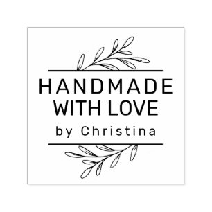 Carimbo Auto Entintado Verde moderno Crie seu próprio artesanato