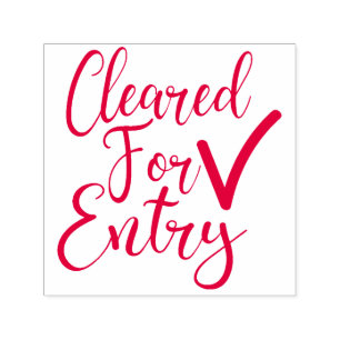 Carimbo Auto Entintado Verificação de temperatura / Limpa para entrada