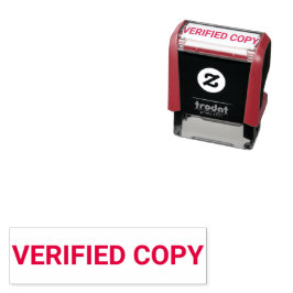 Carimbo Auto Entintado Verified Copy Stamp