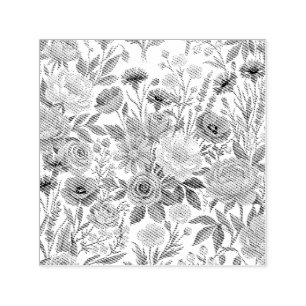 Carimbo Auto Entintado Vibrant Wildflower Meadow Botanical Garden Print