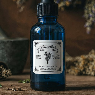 Carimbo Auto Entintado Vintage Apothecary Tintura Herbal Branding