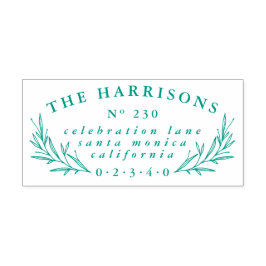 Carimbo Auto Entintado Vintage Botanical Custom Name & Return Address