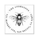 Carimbo Auto Entintado Vintage Bumble Bee Round Name & Return Address (Design)