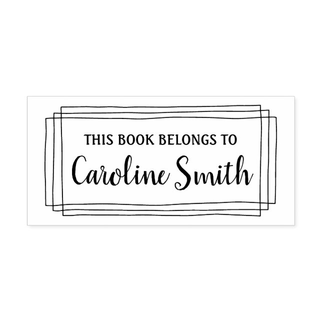 Carimbo Auto Entintado Vintage, fronteira marítima deste livro (Design)