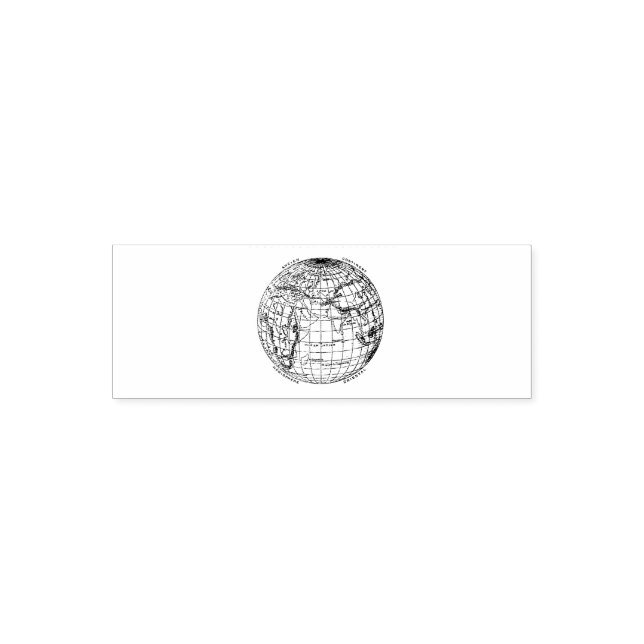 CARIMBO AUTO ENTINTADO VINTAGE GLOBE BORRACHA (Design)