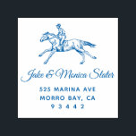 Carimbo Auto Entintado Vintage Horse and Rider Equestrain Return Address<br><div class="desc">Este único modelo de carimbo de autoimpressão de endereço de retorno de tema equestre personalizado e personalizado apresenta uma âncora e os seus nomes em um roteiro elegante e animado. Ele apresenta uma ilustração de um cavalo muito antigo e cavaleiro que originalmente fazia parte de um gráfico da enciclopédia de...</div>