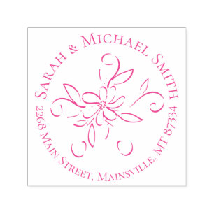 Carimbo Auto Entintado Vintage Pink Announement Girl Self-Inking S