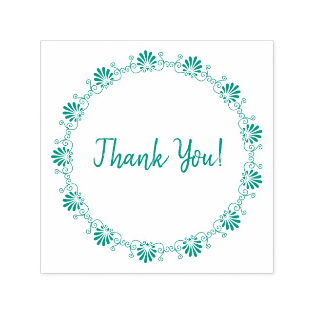 Carimbo Auto Entintado Vintage Rico Flourar Fronteira Obrigado (Design)