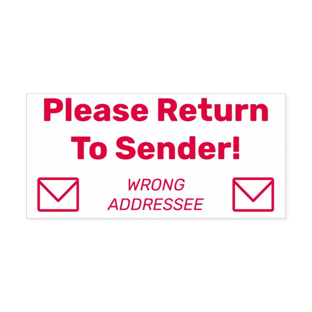 Carimbo Auto Entintado "Volte Ao Remetente!" "ENDEREÇO ERRADO" (Design)